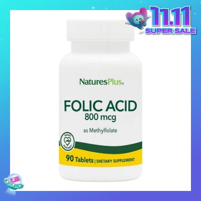NATURE'S PLUS Folic Acid 800 mcg 90 Tablets