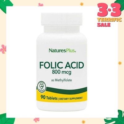 NATURE'S PLUS Folic Acid 800 mcg 90 Tablets