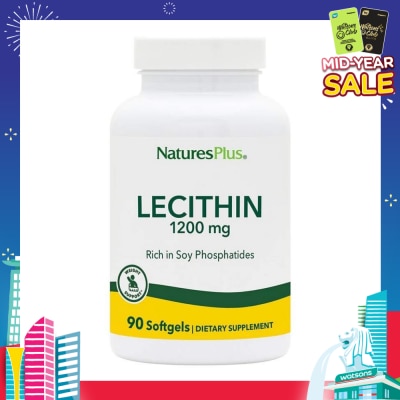 NATURE'S PLUS Lecithin 19 Grains 1200mg Softgels 90s
