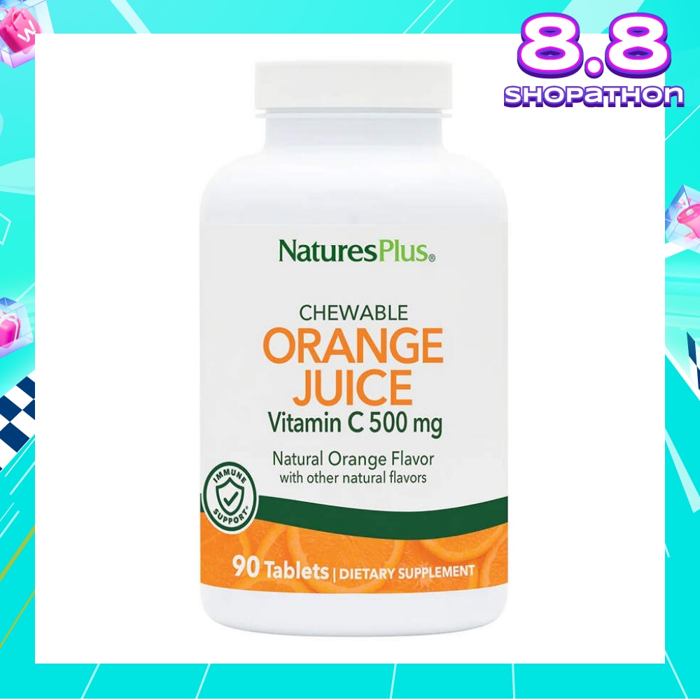 Orange Juice 500 mg Chewable Vitamin C 90 Tablets