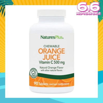 NATURE'S PLUS Orange Juice 500 mg Chewable Vitamin C 90 Tablets