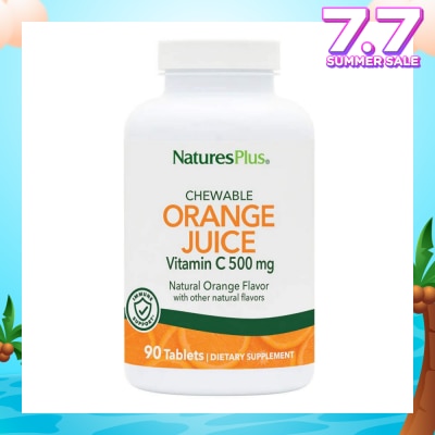 NATURE'S PLUS Orange Juice 500 mg Chewable Vitamin C 90 Tablets