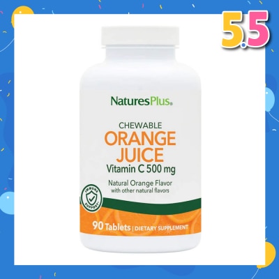 NATURE'S PLUS Orange Juice 500 mg Chewable Vitamin C 90 Tablets