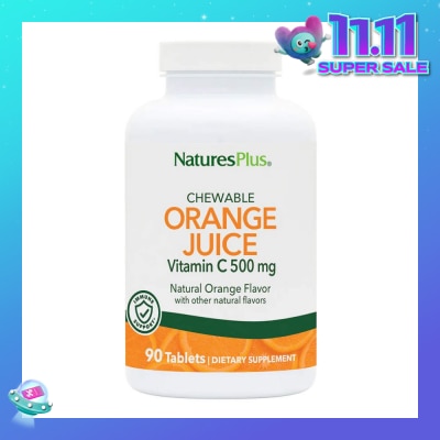 NATURE'S PLUS Orange Juice 500 mg Chewable Vitamin C 90 Tablets
