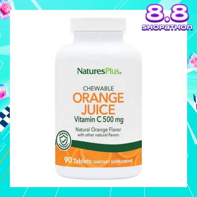 NATURE'S PLUS Orange Juice 500 mg Chewable Vitamin C 90 Tablets