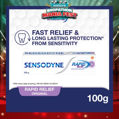 SENSODYNE - Sensitive Teeth Oral Care Toothpaste Rapid Relief (Dental Sensitivity Relief) 100g