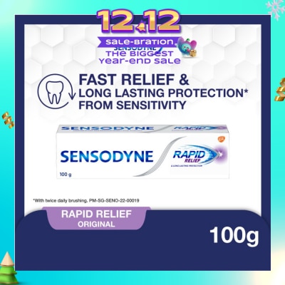 SENSODYNE Sensitive Teeth Oral Care Toothpaste Rapid Relief (Dental Sensitivity Relief) 100g