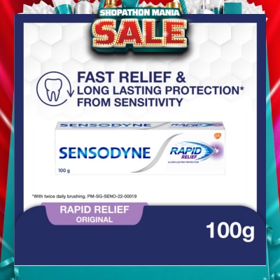 SENSODYNE - Sensitive Teeth Oral Care Toothpaste Rapid Relief (Dental Sensitivity Relief) 100g