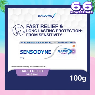 SENSODYNE Sensitive Teeth Oral Care Toothpaste Rapid Relief (Dental Sensitivity Relief) 100g