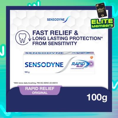 SENSODYNE Sensitive Teeth Oral Care Toothpaste Rapid Relief (Dental Sensitivity Relief) 100g