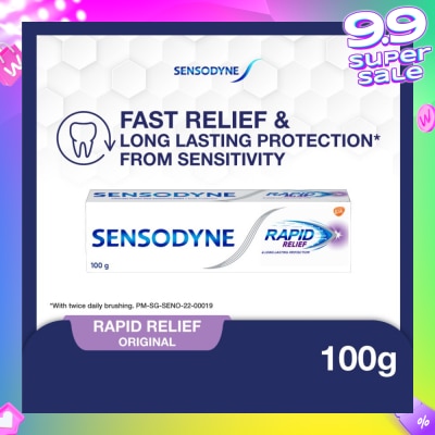 SENSODYNE Sensitive Teeth Oral Care Toothpaste Rapid Relief (Dental Sensitivity Relief) 100g