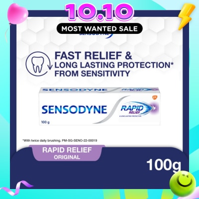 SENSODYNE Sensitive Teeth Oral Care Toothpaste Rapid Relief (Dental Sensitivity Relief) 100g image
