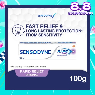 SENSODYNE Sensitive Teeth Oral Care Toothpaste Rapid Relief (Dental Sensitivity Relief) 100g