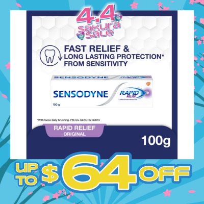 SENSODYNE - Sensitive Teeth Oral Care Toothpaste Rapid Relief (Dental Sensitivity Relief) 100g