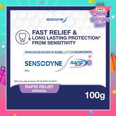 SENSODYNE Sensitive Teeth Oral Care Toothpaste Rapid Relief (Dental Sensitivity Relief) 100g