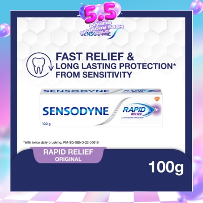 SENSODYNE - Sensitive Teeth Oral Care Toothpaste Rapid Relief (Dental Sensitivity Relief) 100g