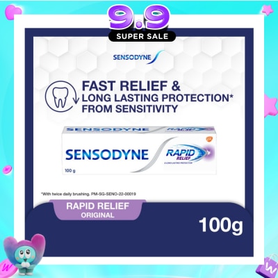 SENSODYNE - Sensitive Teeth Oral Care Toothpaste Rapid Relief (Dental Sensitivity Relief) 100g image
