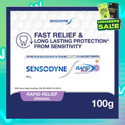 SENSODYNE Sensitive Teeth Oral Care Toothpaste Rapid Relief (Dental Sensitivity Relief) 100g