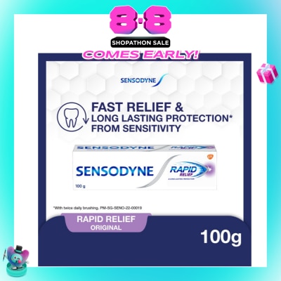 SENSODYNE - Sensitive Teeth Oral Care Toothpaste Rapid Relief (Dental Sensitivity Relief) 100g