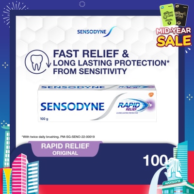 SENSODYNE Sensitive Teeth Oral Care Toothpaste Rapid Relief (Dental Sensitivity Relief) 100g