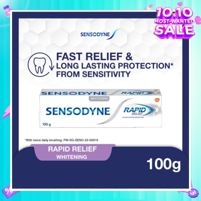 SENSODYNE Sensitive Teeth Oral Care Toothpaste Rapid Relief Whitening (Dental Sensitivity Relief) 100g