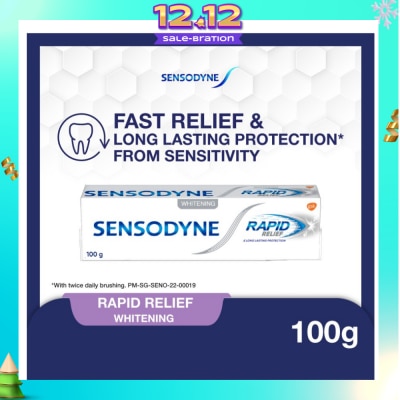 SENSODYNE Sensitive Teeth Oral Care Toothpaste Rapid Relief Whitening (Dental Sensitivity Relief) 100g