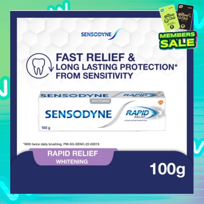 SENSODYNE Sensitive Teeth Oral Care Toothpaste Rapid Relief Whitening (Dental Sensitivity Relief) 100g
