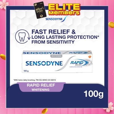 SENSODYNE Sensitive Teeth Oral Care Toothpaste Rapid Relief Whitening (Dental Sensitivity Relief) 100g