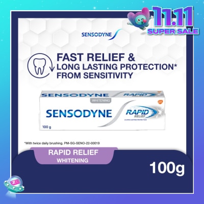 SENSODYNE Sensitive Teeth Oral Care Toothpaste Rapid Relief Whitening (Dental Sensitivity Relief) 100g