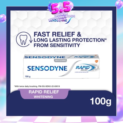 SENSODYNE - Sensitive Teeth Oral Care Toothpaste Rapid Relief Whitening (Dental Sensitivity Relief) 100g