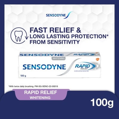 SENSODYNE Sensitive Teeth Oral Care Toothpaste Rapid Relief Whitening (Dental Sensitivity Relief) 100g