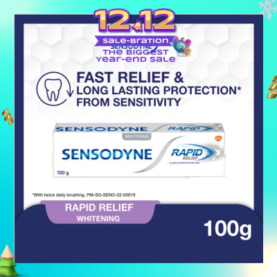 SENSODYNE Sensitive Teeth Oral Care Toothpaste Rapid Relief Whitening (Dental Sensitivity Relief) 100g