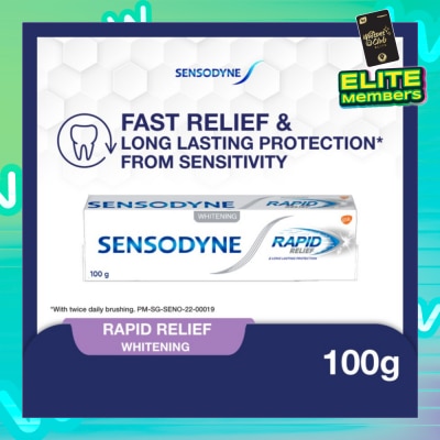SENSODYNE Sensitive Teeth Oral Care Toothpaste Rapid Relief Whitening (Dental Sensitivity Relief) 100g