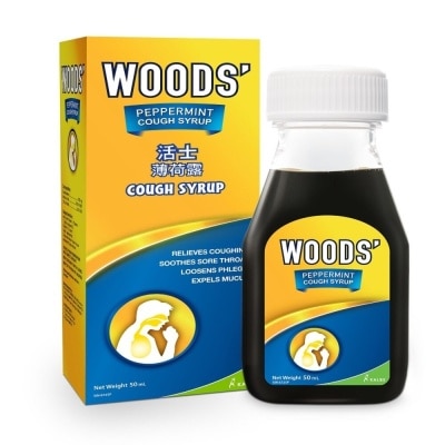 WOODS WOODS P/MINT CURE 50ML ADULT | Cough, Cold & Flu | Watsons Singapore