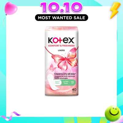 KOTEX Comfort & Freshness Ultra Thin Liners 15cm 40s image