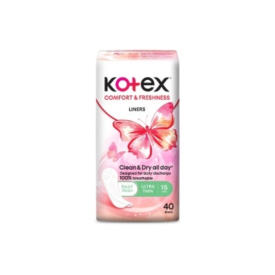 KOTEX - Comfort & Freshness Ultra Thin Liners 15cm 40s