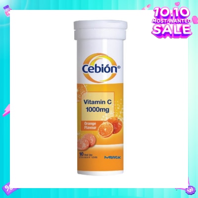CEBION Vitamin C Effervescent Orange Flavour 10s (Expiry: Oct`2025)