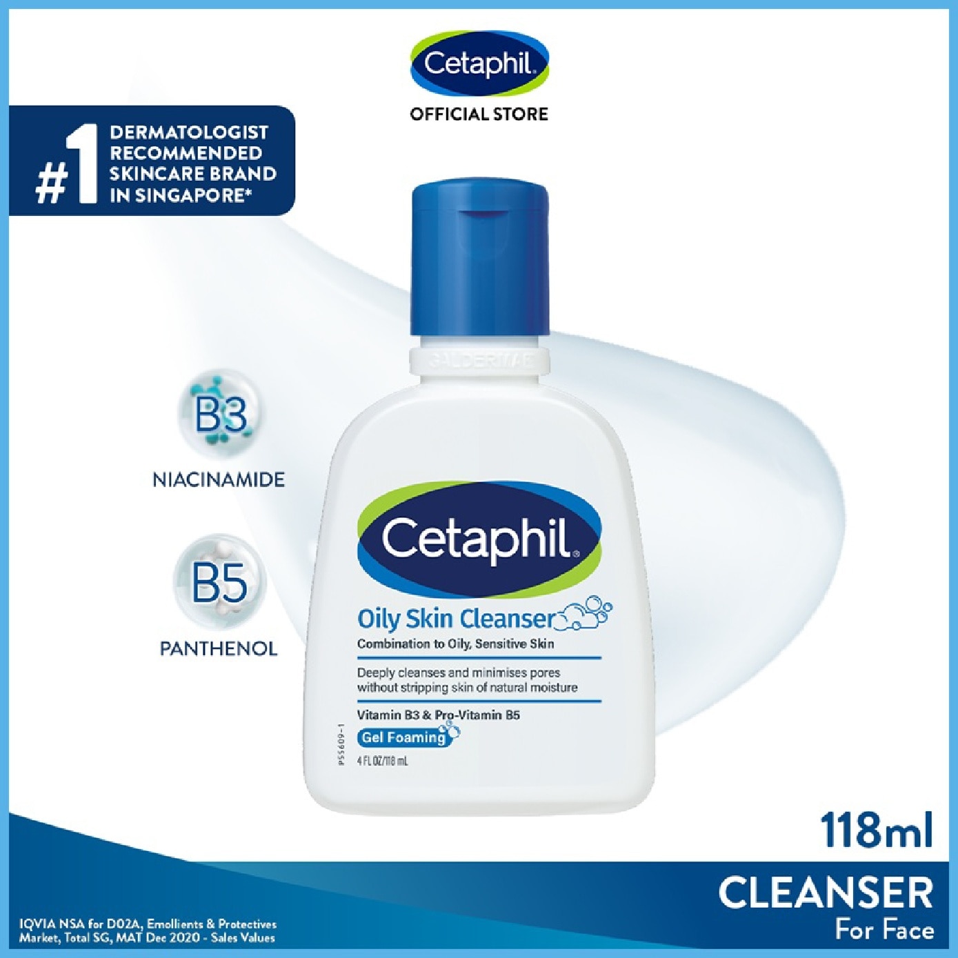 Oily Skin Gel Foaming Cleanser (Combination to Oily, Sensitive Skin) 118ml