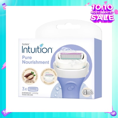 SCHICK Intuition Pure Nourishment Coconut Milk & Almond Oil Ladies Razor Cartidge Refill 6s