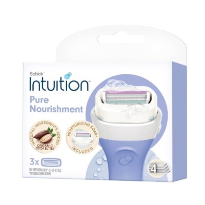 SCHICK Intuition Pure Nourishment Coconut Milk & Almond Oil Ladies Razor Cartidge Refill 6s