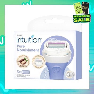 SCHICK Intuition Pure Nourishment Coconut Milk & Almond Oil Ladies Razor Cartidge Refill 6s