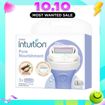 SCHICK Intuition Pure Nourishment Coconut Milk & Almond Oil Ladies Razor Cartidge Refill 6s image