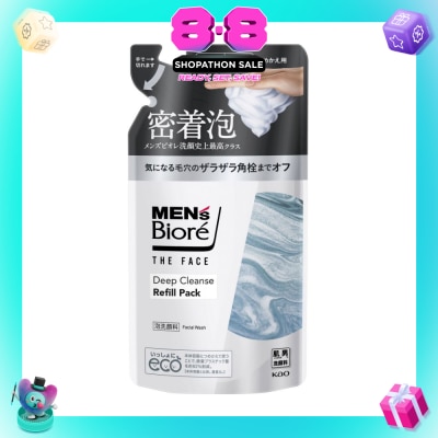 BIORE - MEN'S The Face Instant Foaming Facial Wash Deep Cleanse Refill 170ml