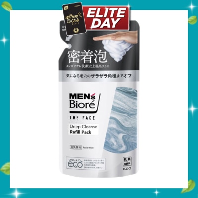 BIORE MEN'S The Face Instant Foaming Facial Wash Deep Cleanse Refill 170ml image