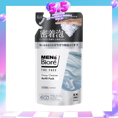 BIORE - MEN'S The Face Instant Foaming Facial Wash Deep Cleanse Refill 170ml