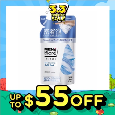 BIORE MEN'S The Face Instant Foaming Facial Wash Moisturizing Refill 170ml
