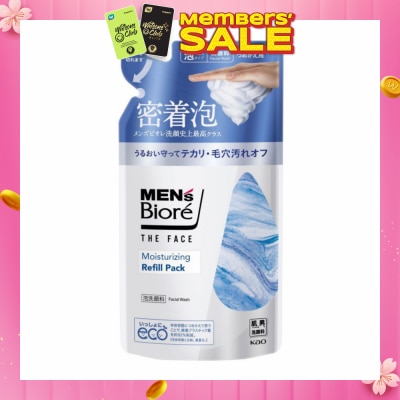 BIORE MEN'S The Face Instant Foaming Facial Wash Moisturizing Refill 170ml