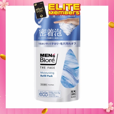 BIORE MEN'S The Face Instant Foaming Facial Wash Moisturizing Refill 170ml