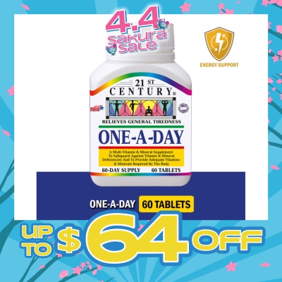 21ST CENTURY - One A Day Multi Vitamin & Mineral Supplement Tablets (Relieves General Tiredness) 60s