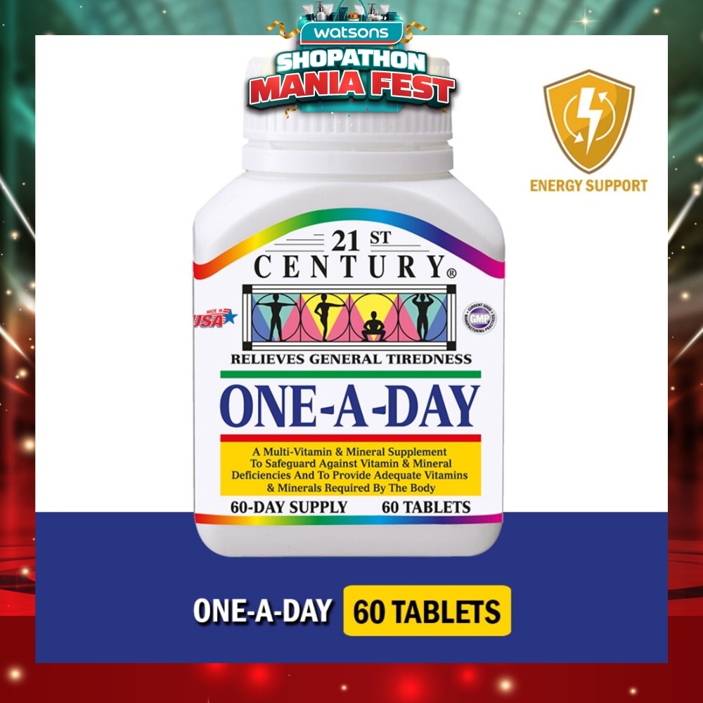 One A Day Multi Vitamin & Mineral Supplement Tablets (Relieves General Tiredness) 60s